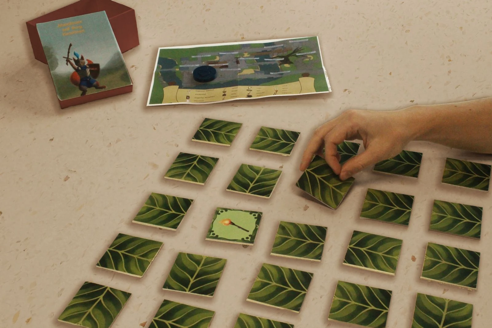 Playtest of the Abenteuer auf Burg Haselnuss paper prototype